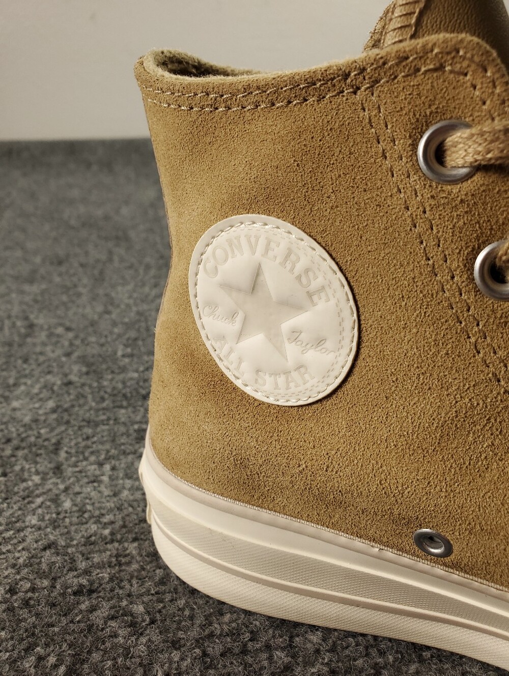 Converse Chuck Taylor All Star Lift Platform Suede Womens 8.5 Hi Top Nomad Khaki - Picture 8 of 12